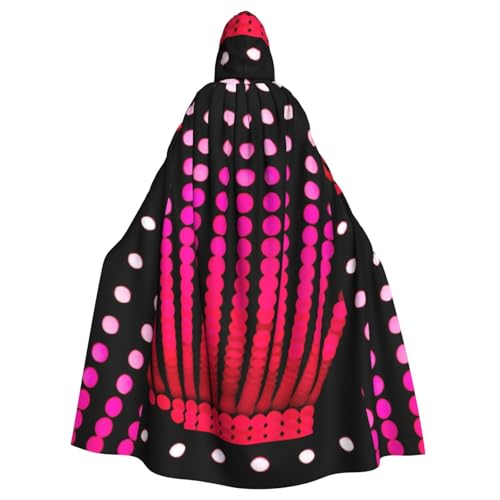 DIEzig Rosafarbener moderner Kapuzenumhang mit Punkten, Erwachsenen-Karneval, Partyzubehör, Halloween-Umhang, ideal für Cosplay-Bühnenveranstaltungen DIEzig Rosafarbener moderner Kapuzenumhang mit Punkten, Erwachsenen-Karneval, Partyzubehör, Halloween-Umhang, ideal für Cosplay-Bühnenveranstaltungen von DIEzig