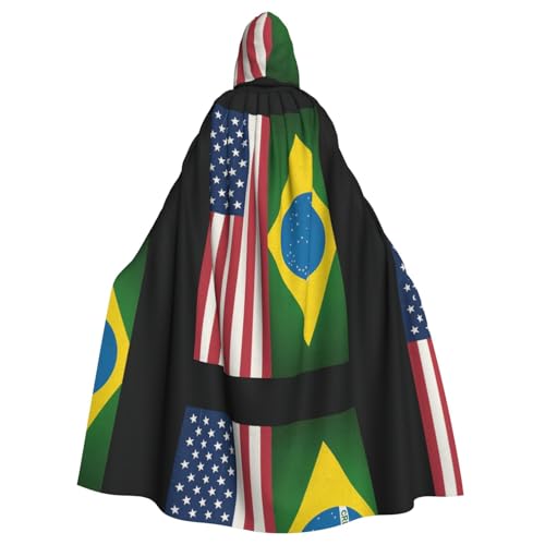 DIEzig Umhang mit Kapuze, Motiv: Brasilien, für Erwachsene, Karneval, Party, Halloween, ideal für Cosplay, Bühnenveranstaltungen DIEzig Umhang mit Kapuze, Motiv: Brasilien, für Erwachsene, Karneval, Party, Halloween, ideal für Cosplay, Bühnenveranstaltungen von DIEzig