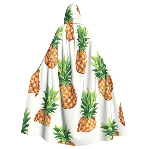 DIEzig Umhang mit Kapuze und Ananas-Druck, Erwachsenen-Karneval, Partyzubehör, Halloween-Umhang, ideal für Cosplay-Bühnenveranstaltungen von DIEzig