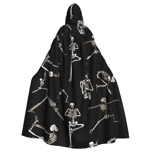 DIEzig Umhang mit Kapuze und Skelett-Motiv, für Erwachsene, Karneval, Party, Halloween, ideal für Cosplay, Bühnenveranstaltungen DIEzig Umhang mit Kapuze und Skelett-Motiv, für Erwachsene, Karneval, Party, Halloween, ideal für Cosplay, Bühnenveranstaltungen von DIEzig