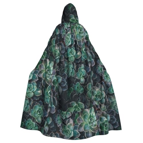 DIEzig Umhang mit Kapuze und Sukkulenten-Druck, für Erwachsene, Karneval, Party, Halloween, ideal für Cosplay, Bühnenveranstaltungen DIEzig Umhang mit Kapuze und Sukkulenten-Druck, für Erwachsene, Karneval, Party, Halloween, ideal für Cosplay, Bühnenveranstaltungen von DIEzig