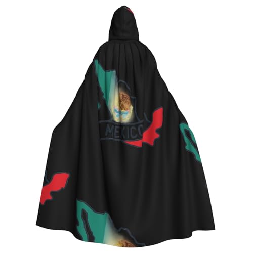 DIEzig Umhang mit Mexiko-Karte, Umrisse, Kapuzenumhang, für Erwachsene, Karneval, Party, Halloween, Umhang, ideal für Cosplay-Bühnenveranstaltungen DIEzig Umhang mit Mexiko-Karte, Umrisse, Kapuzenumhang, für Erwachsene, Karneval, Party, Halloween, Umhang, ideal für Cosplay-Bühnenveranstaltungen von DIEzig