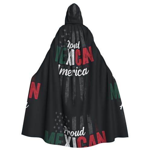 DIEzig Umhang mit stolzer mexikanischer Aufdruck, Erwachsenen-Karneval, Partyzubehör, Halloween-Umhang, ideal für Cosplay-Bühnenveranstaltungen von DIEzig