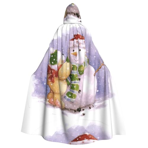 DIEzig Winter-Umhang mit Schneemann-Aufdruck, Kapuzenumhang für Erwachsene, Karneval, Party, Halloween, ideal für Cosplay-Bühnenveranstaltungen DIEzig Winter-Umhang mit Schneemann-Aufdruck, Kapuzenumhang für Erwachsene, Karneval, Party, Halloween, ideal für Cosplay-Bühnenveranstaltungen von DIEzig