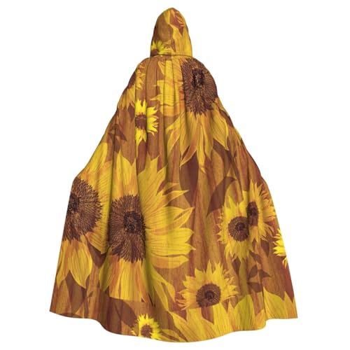 DIEzig Wunderschöner Sonnenblumen-Umhang mit Kapuze, Erwachsenen-Karneval, Partyzubehör, Halloween-Umhang, ideal für Cosplay-Bühnenveranstaltungen DIEzig Wunderschöner Sonnenblumen-Umhang mit Kapuze, Erwachsenen-Karneval, Partyzubehör, Halloween-Umhang, ideal für Cosplay-Bühnenveranstaltungen von DIEzig