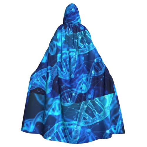 DNA-Kette, Foto-Druck, Kapuzenumhang, Erwachsenen-Karneval, Partyzubehör, Halloween-Umhang, ideal für Cosplay-Bühnenveranstaltungen von DIEzig