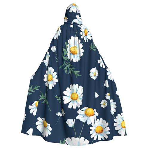 Kapuzenumhang mit Gänseblümchen-Aufdruck, Erwachsenen-Karneval, Partyzubehör, Halloween-Umhang, ideal für Cosplay-Bühnenveranstaltungen Kapuzenumhang mit Gänseblümchen-Aufdruck, Erwachsenen-Karneval, Partyzubehör, Halloween-Umhang, ideal für Cosplay-Bühnenveranstaltungen von DIEzig