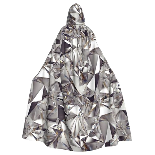 Kapuzenumhang mit Rautenmuster, Erwachsenen-Karneval, Partyzubehör, Halloween-Umhang, ideal für Cosplay-Bühnenveranstaltungen von DIEzig