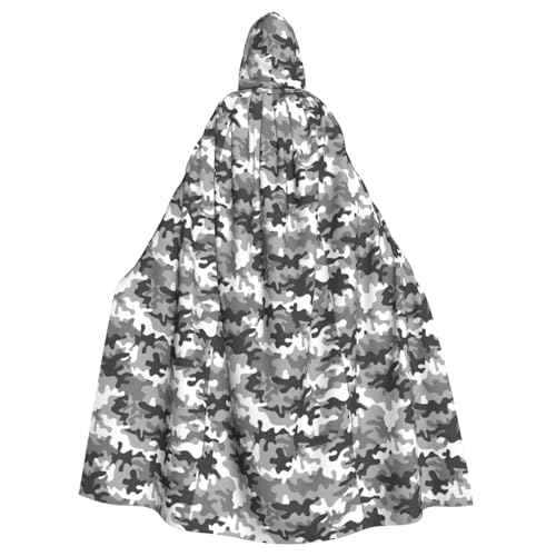 Kapuzenumhang mit digitalem Camouflage-Druck, Erwachsenen-Karneval, Partyzubehör, Halloween-Umhang, ideal für Cosplay-Bühnenveranstaltungen von DIEzig