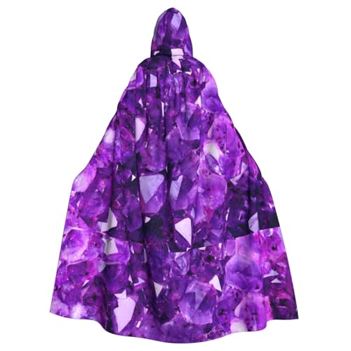 Kapuzenumhang mit rosa Kristall-Diamant-Druck, Erwachsenen-Karneval, Partyzubehör, Halloween-Umhang, ideal für Cosplay-Bühnenveranstaltungen von DIEzig