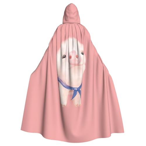 Kapuzenumhang mit rosa Schweine-Aufdruck, Erwachsenen-Kostüm, Partyzubehör, Halloween-Umhang, ideal für Cosplay-Bühnenveranstaltungen Kapuzenumhang mit rosa Schweine-Aufdruck, Erwachsenen-Kostüm, Partyzubehör, Halloween-Umhang, ideal für Cosplay-Bühnenveranstaltungen von DIEzig