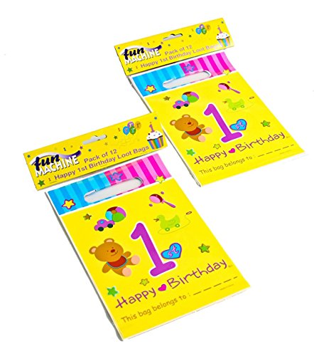 DIGITAL SPOT Partytüten für den 1. Geburtstag für Kinder, ausgefallenes Partyzubehör, 12 Stück DIGITAL SPOT Partytüten für den 1. Geburtstag für Kinder, ausgefallenes Partyzubehör, 12 Stück von DIGITAL SPOT