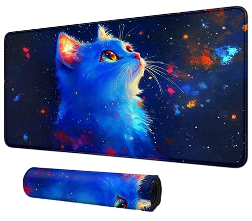 DIGTIALL Blaue Katze mit Sternen Themenkarte Spielmatte 59,9 x 35,1 cm für MTG & TCG Playmat Mouse Pad Game Mat Sammelkartenspiel Tischmatte perfekt für Kartenspiele Videospiele Computer Büro DIGTIALL Blaue Katze mit Sternen Themenkarte Spielmatte 59,9 x 35,1 cm für MTG & TCG Playmat Mouse Pad Game Mat Sammelkartenspiel Tischmatte perfekt für Kartenspiele Videospiele Computer Büro von DIGTIALL
