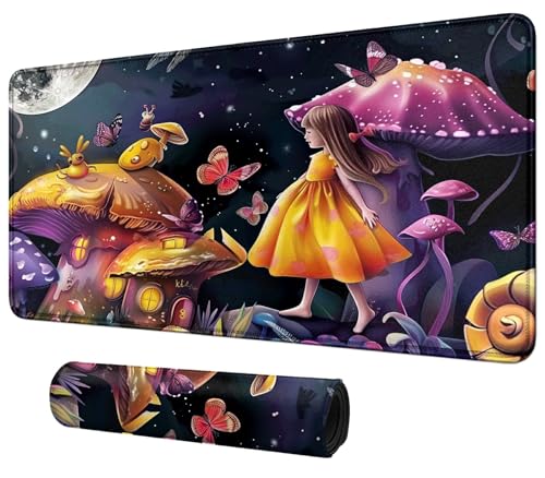 DIGTIALL Little Girl Spielmatte, Motiv: Pilze, 59,9 x 35,1 cm, für MTG & TCG, Spielmatte, Mauspad, Spielmatte, Sammelkartenspiel, Tischmatte, perfekt für Kartenspiele, Videospiele, Computer, Büro DIGTIALL Little Girl Spielmatte, Motiv: Pilze, 59,9 x 35,1 cm, für MTG & TCG, Spielmatte, Mauspad, Spielmatte, Sammelkartenspiel, Tischmatte, perfekt für Kartenspiele, Videospiele, Computer, Büro von DIGTIALL