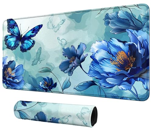 DIGTIALL Spielmatte, Motiv: blaue Blume, Schmetterlinge, 59,9 x 35,1 cm, für MTG & TCG, Spielmatte, Mauspad, Spielmatte, Sammelkartenspiel, Tischmatte, perfekt für Kartenspiele, Videospiele, Computer DIGTIALL Spielmatte, Motiv: blaue Blume, Schmetterlinge, 59,9 x 35,1 cm, für MTG & TCG, Spielmatte, Mauspad, Spielmatte, Sammelkartenspiel, Tischmatte, perfekt für Kartenspiele, Videospiele, Computer von DIGTIALL