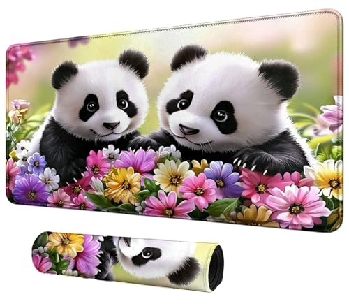 DIGTIALL Two Cute Pandas Theme Card Playmat Mat 59.9 cm x 35.1 cm for MTG & TCG Playmat Mouse Pad Game Mat Trading Card Game Table Mat Perfect for Card Games Video Games Computer Office von DIGTIALL