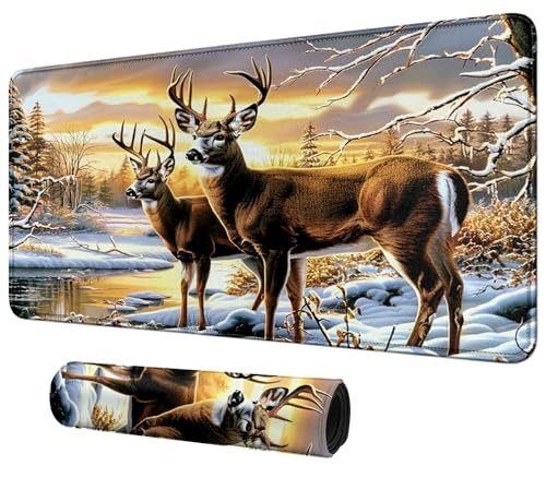 DIGTIALL Two Deer in The Winter Snow Theme Card Playmat Mat 59.9 cm x 35.1 cm for MTG & TCG Playmat Mouse Pad Game Mat Trading Card Game Table Mat Perfect for Card Games Video Games Computer Office DIGTIALL Two Deer in The Winter Snow Theme Card Playmat Mat 59.9 cm x 35.1 cm for MTG & TCG Playmat Mouse Pad Game Mat Trading Card Game Table Mat Perfect for Card Games Video Games Computer Office von DIGTIALL
