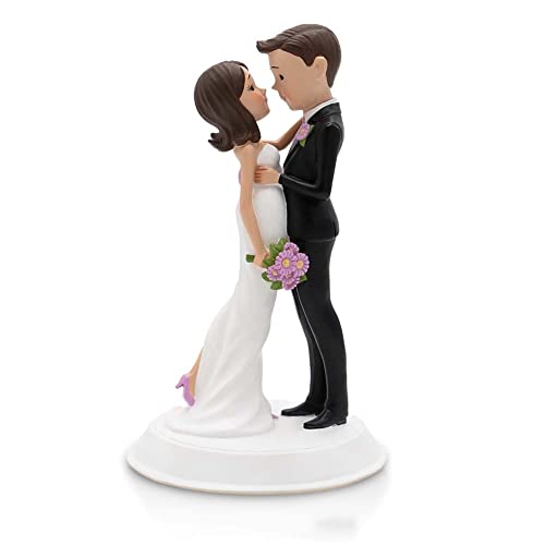 Dihtan Hochzeitstortenaufsatz Braut und Bräutigam – 15,2 x 8,9 cm, handbemalte Kuchendekorationen Mr and Mrs, aus Kunstharz, BrautzuzuKuchenaufsatz – ideal für Hochzeit, Jahrestag, Dihtan Hochzeitstortenaufsatz Braut und Bräutigam – 15,2 x 8,9 cm, handbemalte Kuchendekorationen Mr and Mrs, aus Kunstharz, BrautzuzuKuchenaufsatz – ideal für Hochzeit, Jahrestag, von DIHTAN
