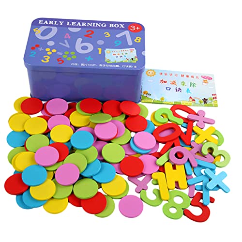 DIKACA 1 Box Zählwafer Puzzle Mathe Zählscheiben Lernspielzeug Entwicklungsspielzeug Zahlen Zuordnungsspielzeug Mathe Lernspiele Mathe Lernspielzeug Kinderspielzeug von DIKACA