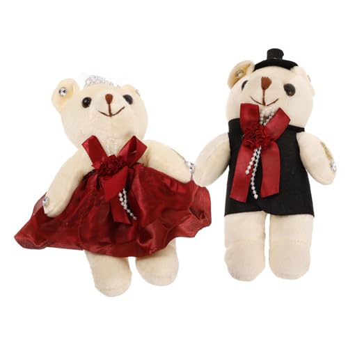 DIKACA 1 Paar Bär Ornamente für Blumensträuße Farbige Bärenfiguren für Partys Hochzeiten und Fotos für Freunde und Graduierte DIKACA 1 Paar Bär Ornamente für Blumensträuße Farbige Bärenfiguren für Partys Hochzeiten und Fotos für Freunde und Graduierte von DIKACA