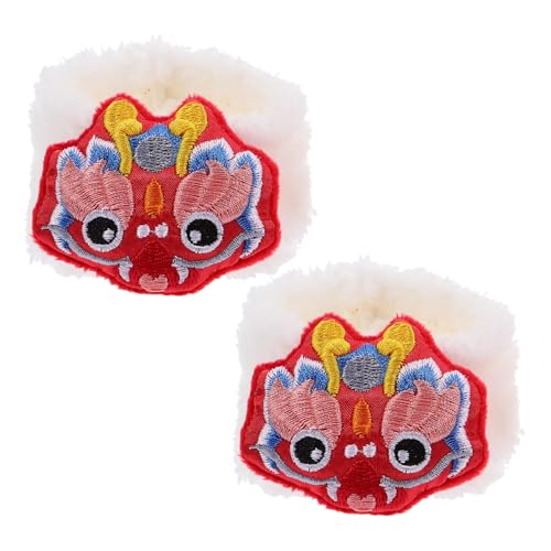 DIKACA 1 Paar Bärenpuppenschuhe Tiere Tragen Mini Zubehör Puppenhaus Frosch Auto Ausgestopft Puppe Schuhe Spielpuppenschuhe Dekorative Puppenschuhe Kurzer Plüsch von DIKACA