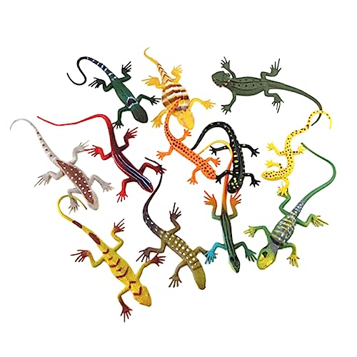 DIKACA 1 Satz 12 Stück Eidechsenmodell Chaps tiegerkostuem kindercroks wildtiere tomodell Toy wild Life Wildlife mockin reptiloiden Reptilien simuliertes Echsenmodell von DIKACA
