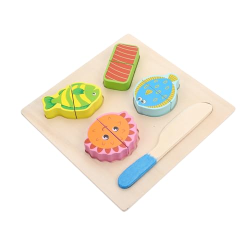 DIKACA 1 Satz 3D -Küchenpuzzle Kinderspielzeug Spielzeugfisch Küchenspielzeug zum Interaktives Fischspielzeug Werkzeugset für Fisch hölzern von DIKACA