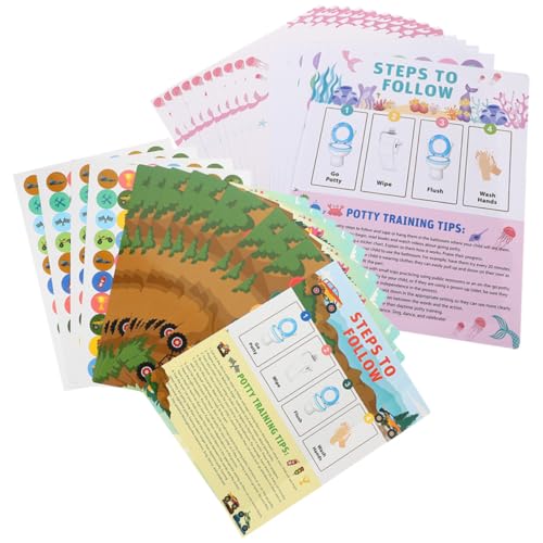 DIKACA 1 Satz Aufkleber für das Töpfchentraining Belohnungstabelle für toilettenaufkleber lustig Belohnungssticker für Töpfchen-Trainingsdiagramm Töpfchentabelle Papier von DIKACA