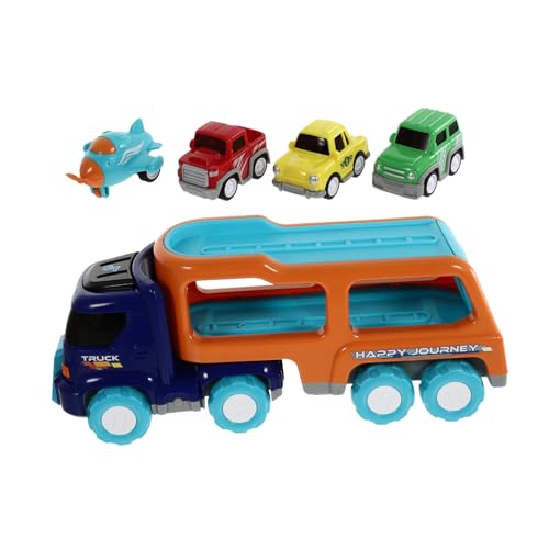 DIKACA 1 Satz Baufahrzeug Cartoon- Musik Auto Autospielzeug Trägheitsspielzeug Trägheitsfahrzeuge Trägheitsauto Kindergeschenk Blue Plastik von DIKACA