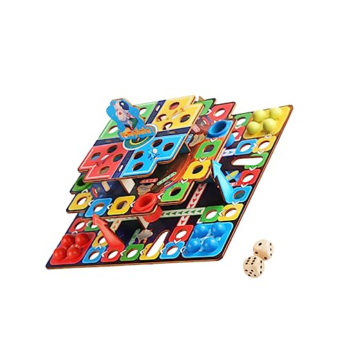 DIKACA 1 Satz Brettspielset Schachbrett Interaktives Eltern-Kind-Spiel fliegendes Schach für Flugschach 3D fliegendes Schachspiel hölzern Colorful DIKACA 1 Satz Brettspielset Schachbrett Interaktives Eltern-Kind-Spiel fliegendes Schach für Flugschach 3D fliegendes Schachspiel hölzern Colorful von DIKACA
