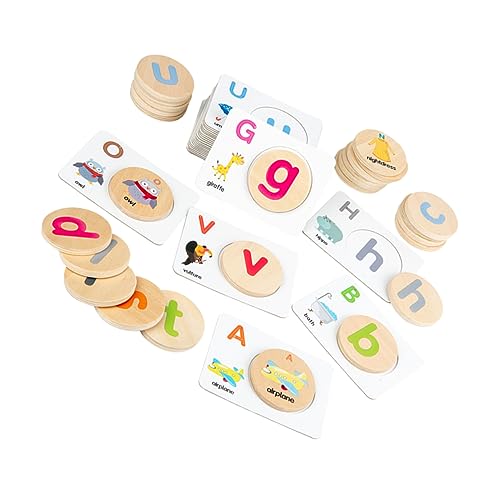 DIKACA 1 Satz Buchstabenpaarungsspielzeug Für Doppelseitige Kognitive Holzspäne Lustige Passende Wortkarten Passende Buchstaben Wortspiel Spielzeugwörter Kognitives Eltern Kind DIKACA 1 Satz Buchstabenpaarungsspielzeug Für Doppelseitige Kognitive Holzspäne Lustige Passende Wortkarten Passende Buchstaben Wortspiel Spielzeugwörter Kognitives Eltern Kind von DIKACA
