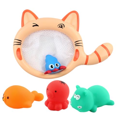 DIKACA 1 Satz Cartoon-Spielzeug Für Kinder, Tier-badespielzeug, Fischernetz, Badespielzeug, Duschspielzeug DIKACA 1 Satz Cartoon-Spielzeug Für Kinder, Tier-badespielzeug, Fischernetz, Badespielzeug, Duschspielzeug von DIKACA