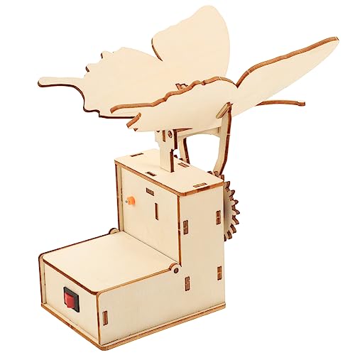 DIKACA 1 Satz DIY-Wissenschaftsexperiment Schmetterlings-Kit Funny Toys Fun Toy Educational Toys elektrisch simulierte Schmetterlinge lustige Holzschmetterlinge Holzhandwerk von DIKACA