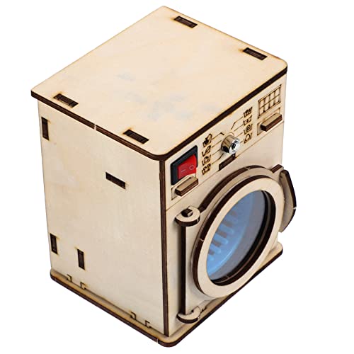 DIKACA 1 Satz DIY-technologiematerialien Waschmaschine Experimente Zum Selbermachen Für Montage Waschmaschine Waschmaschine Bausatz Holz von DIKACA