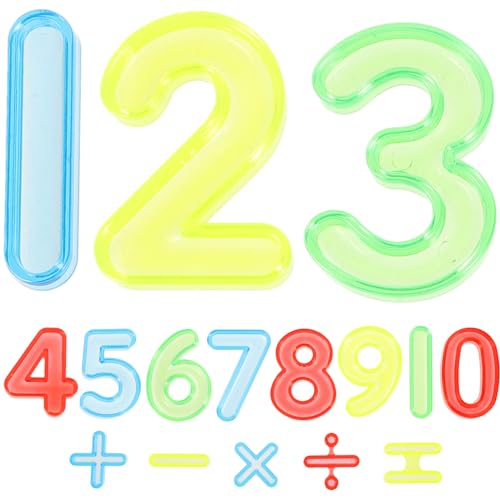 DIKACA 1 Satz Digitale Lehrmittel Kleinkind-Puzzle Zahlen für knobelspiele für rätselspiele nummernblöcke Mathe-Bausteine ​​stapeln Plastik Colorful von DIKACA