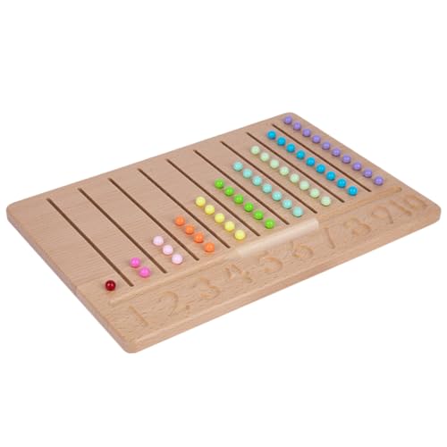 DIKACA 1 Satz Digitales Trackingboard Feinmotorikspielzeug Für Für Kleinkinder Farblernspielzeug Zahlenperlen-lehnspielzeug Zahlentafel Aus Holz Hölzern von DIKACA