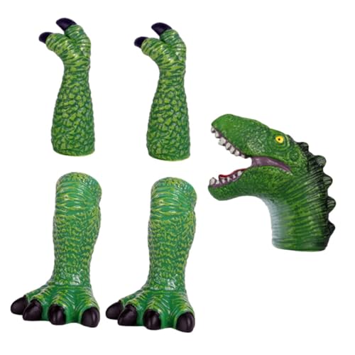 1 Satz Dinosaurier-handpuppenspielzeug Dinosaurier-figurenspielzeug Fingerpuppe Aus Gummi Cartoon-puppenspielzeug Dino-handpuppe Spielzeuge Vinyl Elastizität Einstellen Eltern-Kind von DIKACA