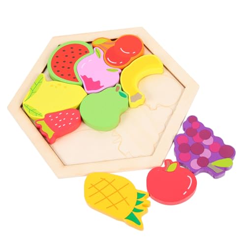DIKACA 1 Satz Dreidimensionales Puzzle Formspielzeug Kleinkindspielzeug Stapeln Bildungsspielzeug Für Erkenntnis-Matching-Puzzle Lernpuzzle Holz von DIKACA