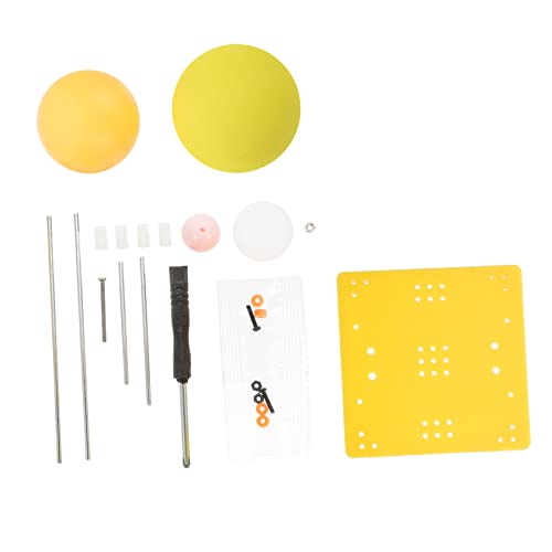 DIKACA 1 Satz Dreikugelmodell Sonnensystem für Solar- kindererziehung aufklärung Planetarium- Planetarium DIY-Modell orbitales Planetariumsmodell Plastik Yellow von DIKACA