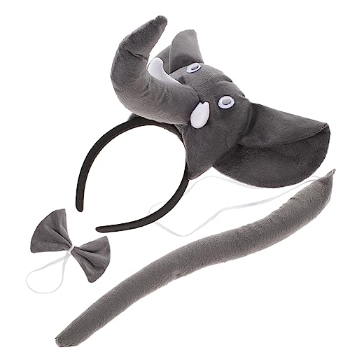 DIKACA Tier-Requisiten-Ornamente Elefanten-Stirnband Und -Set Für Jungen Und Mädchen Cosplay-zubehör Karneval Tierkostüm Festival von DIKACA