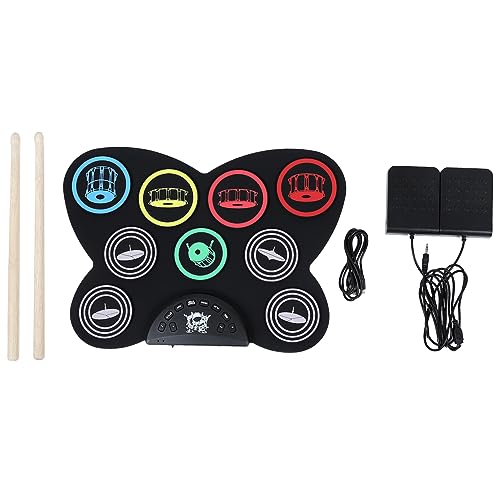 DIKACA 1 Satz Elektronische Trommel Musikinstrumente Musikinstrument Tragbares Elektrisches Schlagzeug Trommeln Handtrommelinstrumente Für PVC Colorful von DIKACA