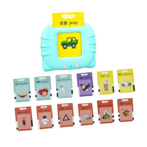 DIKACA 1 Satz Früherziehungsmaschine Für Babys Für Kleinkinder Alphabetisierung Lustiges Spiel Kinderspielzeug Englische Karten Maschinen Blue Plastik DIKACA 1 Satz Früherziehungsmaschine Für Babys Für Kleinkinder Alphabetisierung Lustiges Spiel Kinderspielzeug Englische Karten Maschinen Blue Plastik von DIKACA