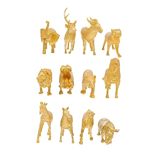 DIKACA 1 Satz Goldene Waldtiere Kindertiere Desktop - Tiere Figur Kind Identifiziert Modell Desktop -Verzierungen Sandbrett-tierverzierung Mini-Waldtier-Ornament PVC DIKACA 1 Satz Goldene Waldtiere Kindertiere Desktop - Tiere Figur Kind Identifiziert Modell Desktop -Verzierungen Sandbrett-tierverzierung Mini-Waldtier-Ornament PVC von DIKACA