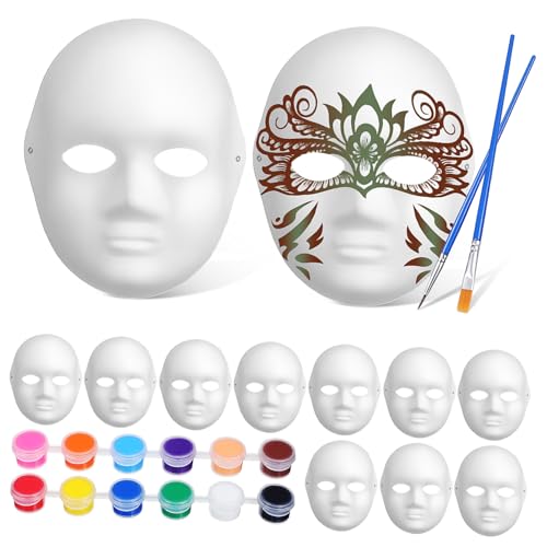 DIKACA 1 Satz Handgezeichnete Kindermasken Lustige Maske Vollmasken Weiße Papiermaske Selber Machen Leere Maskerademaske Ballparty-maske Maskerade Schmücken Farbe Maske Masken Weiß Papier DIKACA 1 Satz Handgezeichnete Kindermasken Lustige Maske Vollmasken Weiße Papiermaske Selber Machen Leere Maskerademaske Ballparty-maske Maskerade Schmücken Farbe Maske Masken Weiß Papier von DIKACA