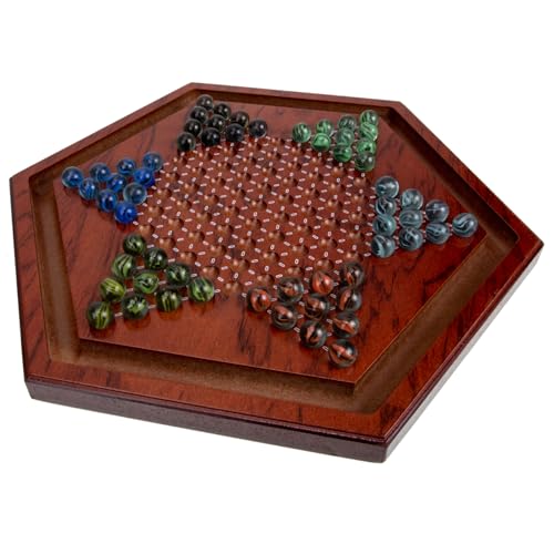 DIKACA Pädagogisches Kinder-Set Aus Sechseckigem Halma-brettspiel Aus Holz Halma-Spielzeug Für Studenten von DIKACA