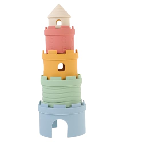 DIKACA 1 Satz Holzblock kognitive Spielsachen weiche Bausteine stapeln Stapelblöcke Stapelbausteine trainieren Stapelspiel Kieselgel von DIKACA