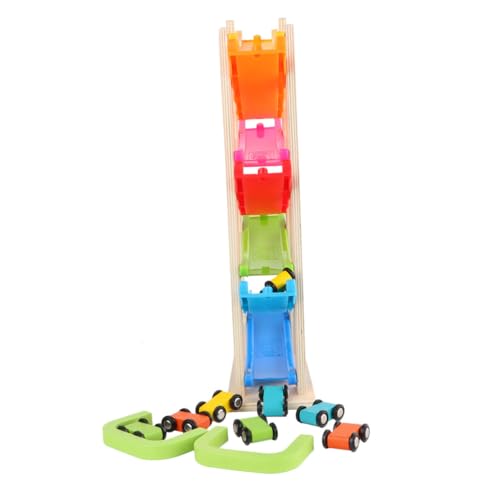 DIKACA 1 Satz Holzrennbahn für interaktives Interactive Toys Lernspielzeug für Pädagogisches für Auto-Gleitbahn Auto gleitleiter Hölzern Colorful von DIKACA