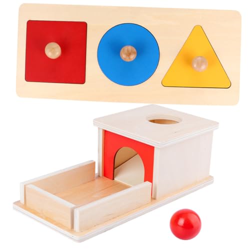 DIKACA 1 Satz Holzspielzeug Motorik-trainingsspielzeug Geometrisches Formspielzeug Form Passender Block Babykognitiver Babyspielzeug Kinderspielzeug Hölzern von DIKACA