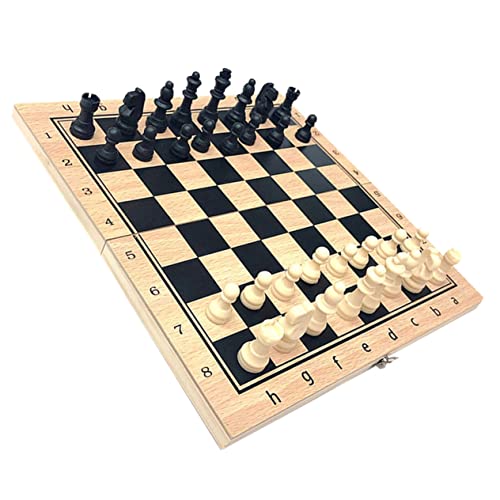 DIKACA 1 Satz Internationales Schach Groß Bobby Pädagogisches Schach Puzzle- Für Faltschach Erwachsene Westschach Fütterbares Schachspielzeug Westschach Holz von DIKACA