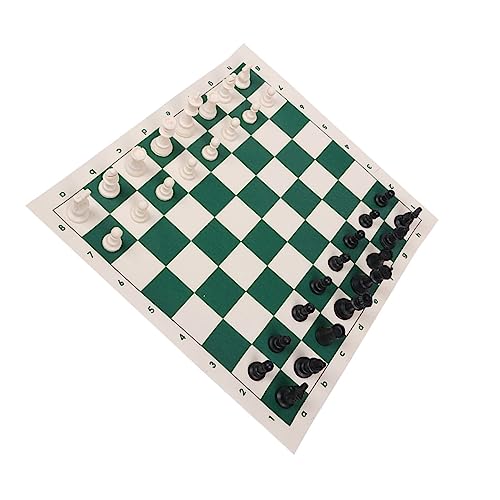 DIKACA 1 Satz Internationales Schach Spiel Schachbrett schachfiguren Chess Pieces Chessboard Chess Boards schachkassette Chess up Board pädagogische Prüfer Indoor Reiseschach Abs Black von DIKACA